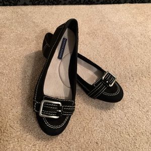 Tommy Hilfiger black suede flats